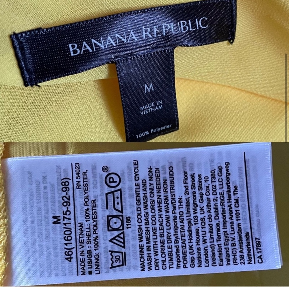 Banana Republic Bright Yellow One Shoulder Pleated Dress - Picture 6 of 13